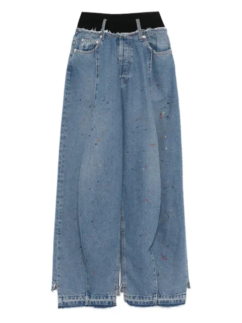 ALAINPAUL paint-splash jeans Blue S4WDEJE02