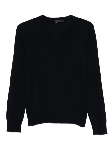 Prada V-neck sweater Blue UMA2921HZN