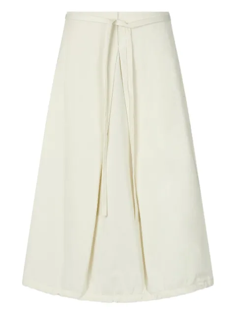 TOMBOY pleated midi A-line skirt White 9105332101