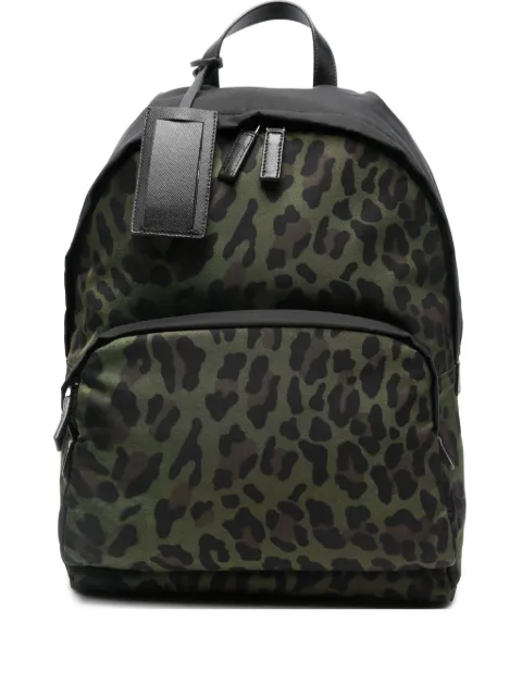 Prada leopard-print backpack Green 2VZ0662EXD