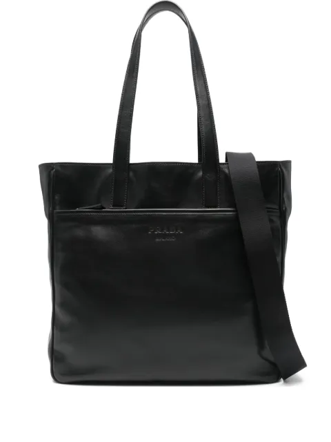 Prada embossed-logo shoulder bag Black VA1047ASK