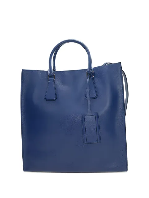 Prada leather top-handle tote bag Blue VA10169Z2