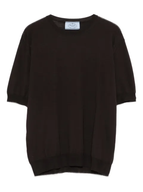 Prada short-sleeve T-shirt Brown P24R24J2N