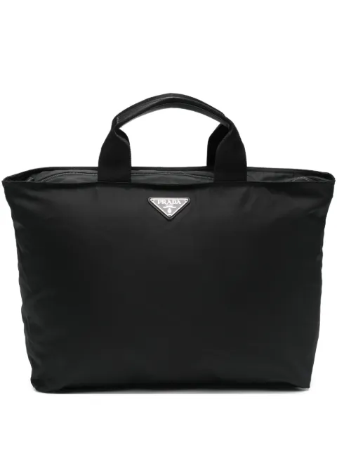 Prada triangle-logo tote bag Black VA1007064