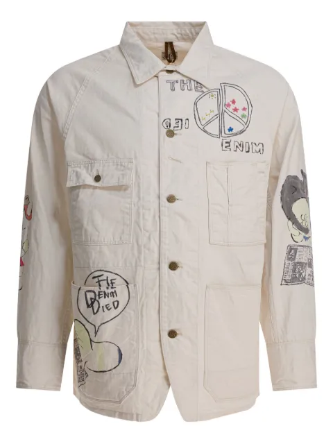 KAPITAL graphic-print cotton shirt jacket Neutrals K2503LJ083NAT