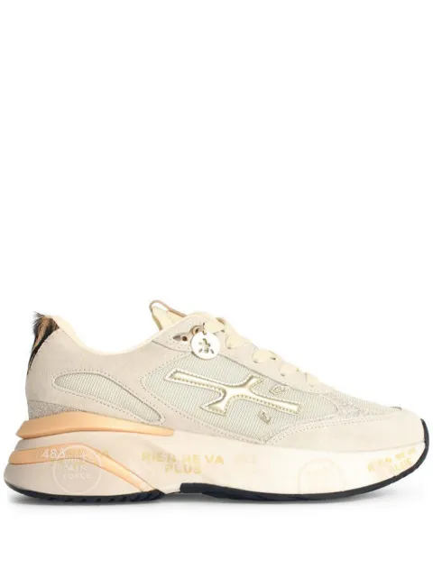 Premiata Moe Run suede lace-up sneakers Neutrals MOERUND7800