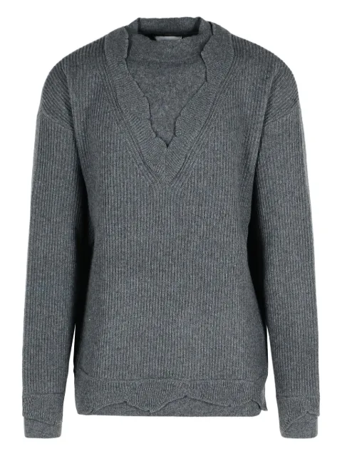 Laneus ribbed-knit sweater Grey F5LAMAJP133