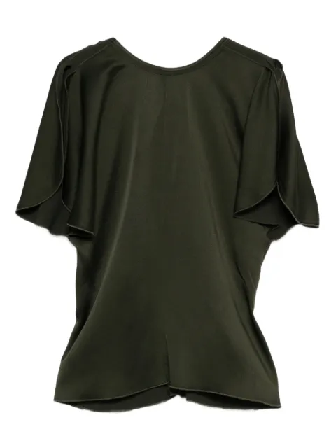 Victoria Beckham draped-sleeve blouse Green 1425WTP006579A