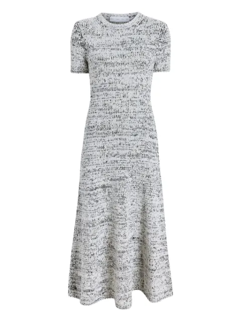 Proenza Schouler White Label short-sleeve speckled knit midi dress Grey WL2547626KC147