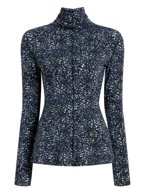 Proenza Schouler White Label Audrey speckled turtleneck top Blue WL2544282JYP077CH