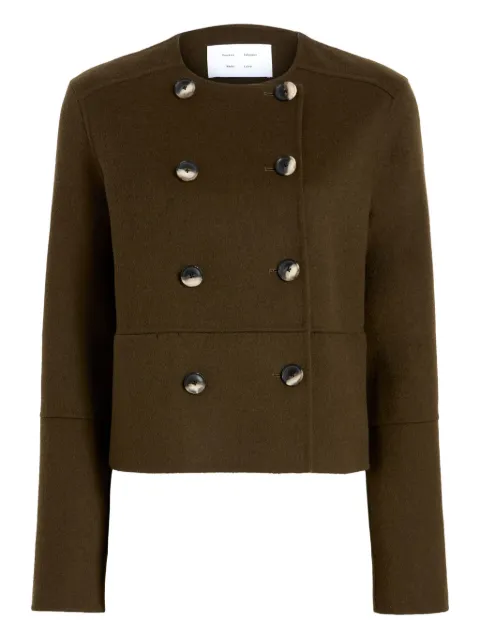 Proenza Schouler White Label Courtney double-breasted wool jacket Brown WL2542163AW123