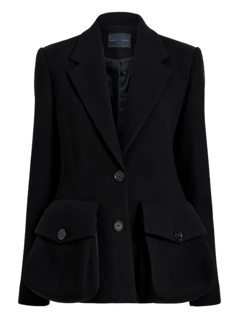 Proenza Schouler flap-pockets buttoned blazer Black R2542003AY212Y