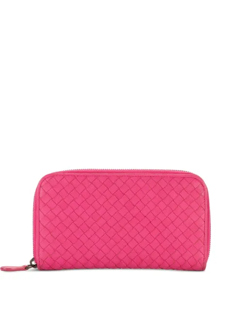 Bottega Veneta Pre-Owned Intrecciato zip-around wallet Pink B02939279L