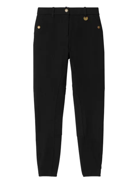 Burberry herringbone stretch cotton Jodhpurs trousers Black 8114845