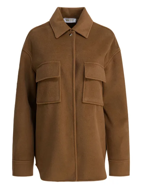 Semper patch-pocket collared shirt jacket Brown 44544083132