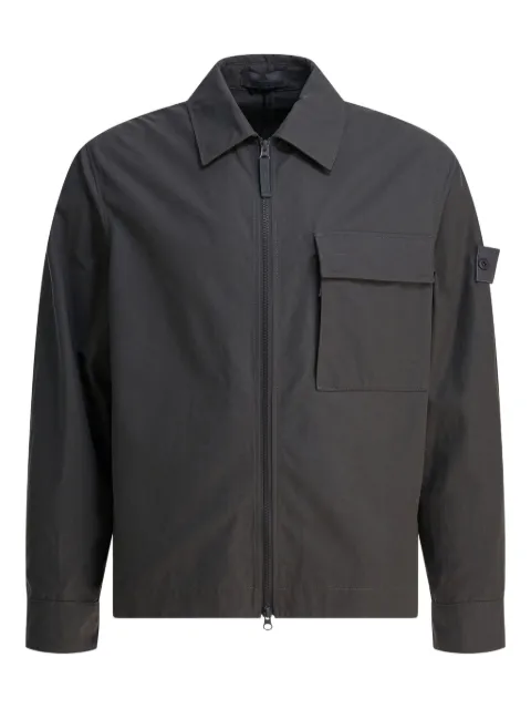 Stone Island zip-fastening patch-pocket shirt jacket Grey K2S151200018S00F1