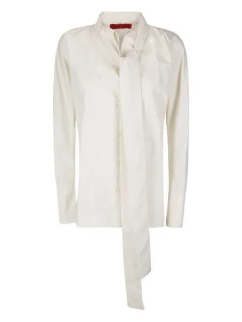 THELATEST tie-neck cotton shirt White TLW04004T0207ABTP