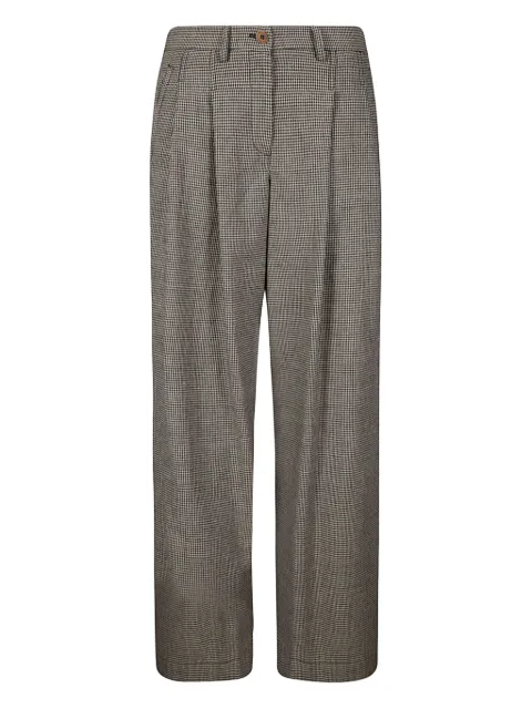 Jejia Katherine houndstooth pleated trousers Black PW25MJDMJD217