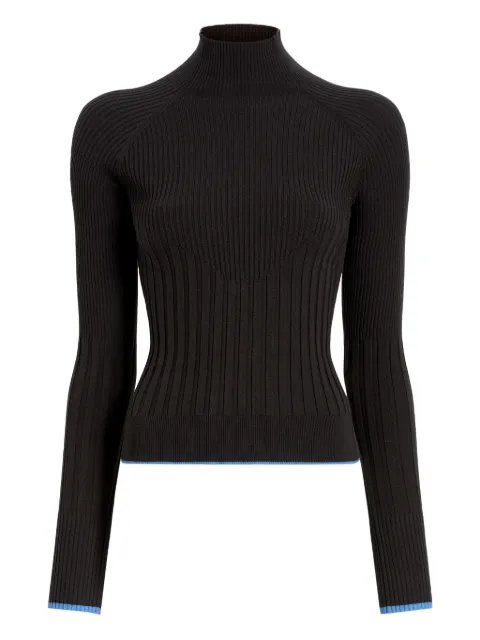 Proenza Schouler White Label Daniella ribbed turtleneck top Brown WL2547625KY337