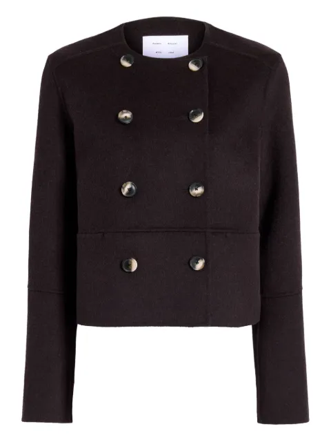 Proenza Schouler White Label Courtney double-breasted wool jacket Brown WL2542163AW123