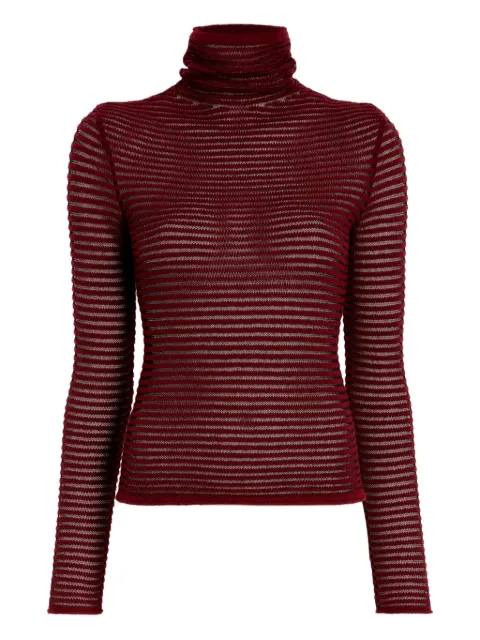 Proenza Schouler White Label Hailey ribbed turtleneck top Red WL2547623KW188S