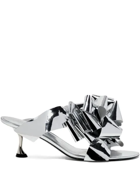 Proenza Schouler 60mm bow-embellishment heeled sandals Silver SH254098F007A