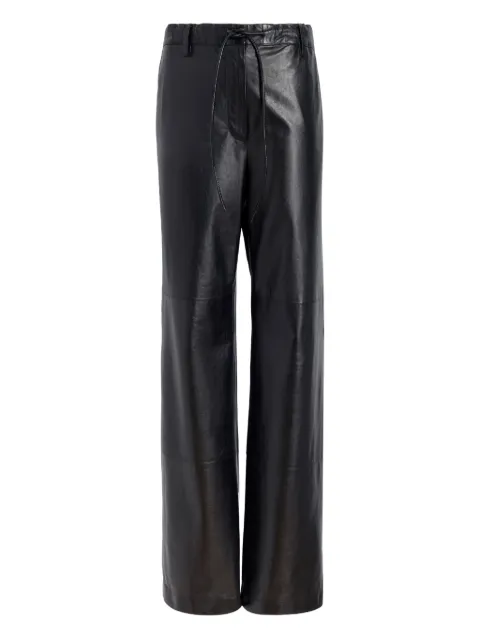 Proenza Schouler White Label Magnus drawstring leather trousers Black WL2546241LR262