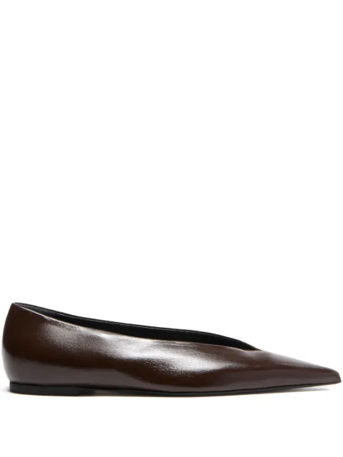 Proenza Schouler pointed-toe lambskin ballet flats Brown SH254086L004FR
