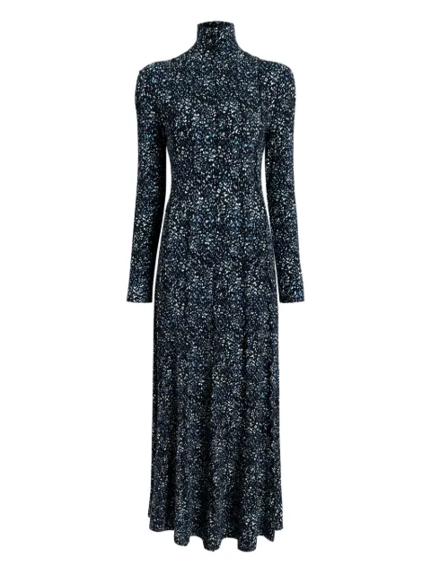 Proenza Schouler White Label turtleneck ruffled maxi dress Blue WL2543598JYP077CH