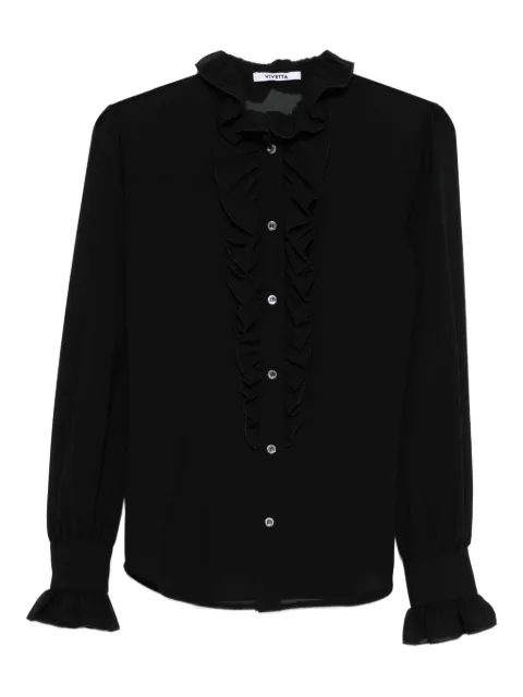 Vivetta ruffled high-neck blouse Black VS2CM0066