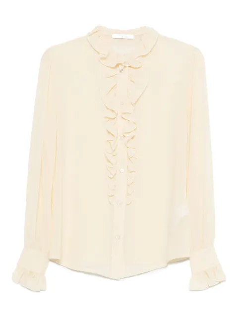 Vivetta ruffled silk blouse Neutrals VS2CM0066