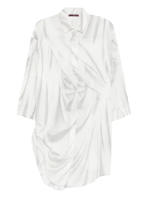 High draped button-front shirt White S5906912697