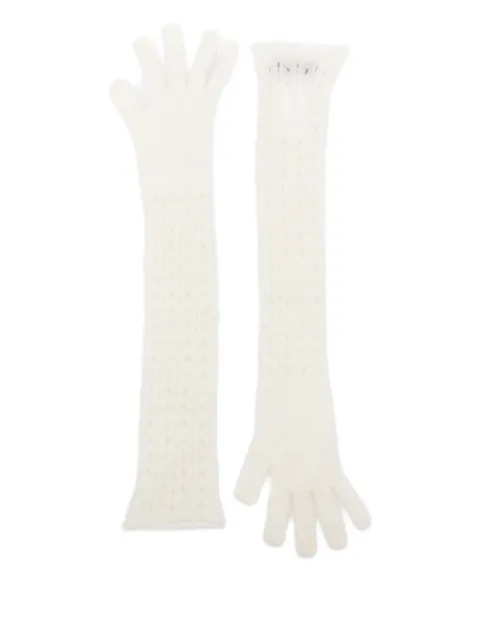 Fabiana Filippi long-fingerless gloves White SAD215A875D504