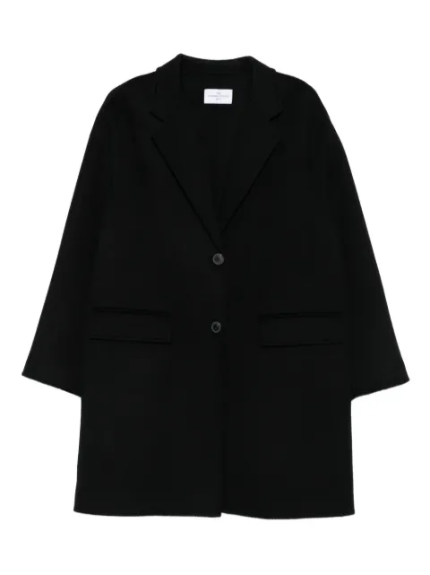 THE DYNAMIS STUDIO Oxford button wool coat Black OXFORD