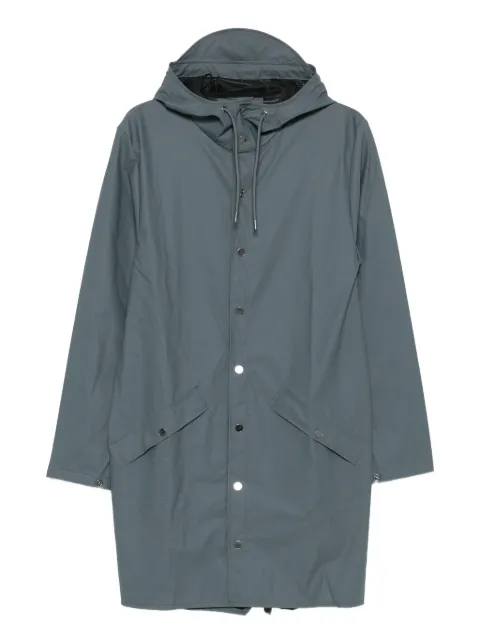 Rains snap-button hooded raincoat Blue 12020