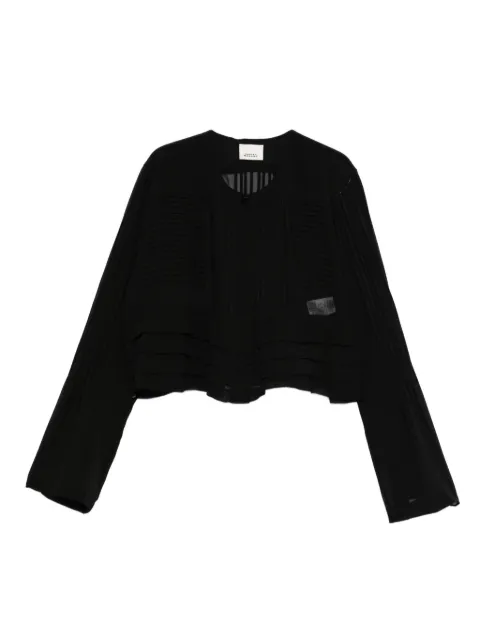 ISABEL MARANT pleated-panel blouse Black HT0700FAC3J06I