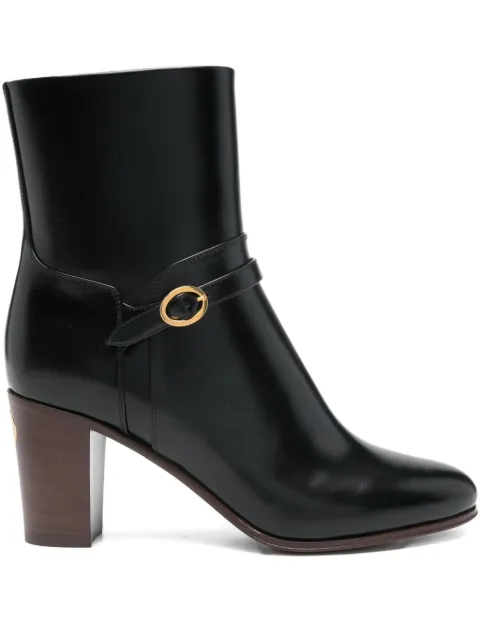 Valentino Garavani Pattie leather buckle-fastening boots Black WS0MT7ZJM