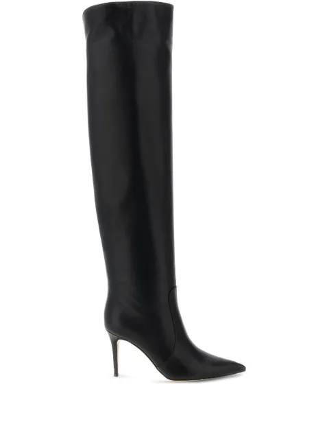 Gianvito Rossi 85mm Hansen Cuissard pointed-toe boots Black G8014285RICNAP