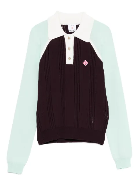 Casablanca colourblock polo top Red WAW25KW107901