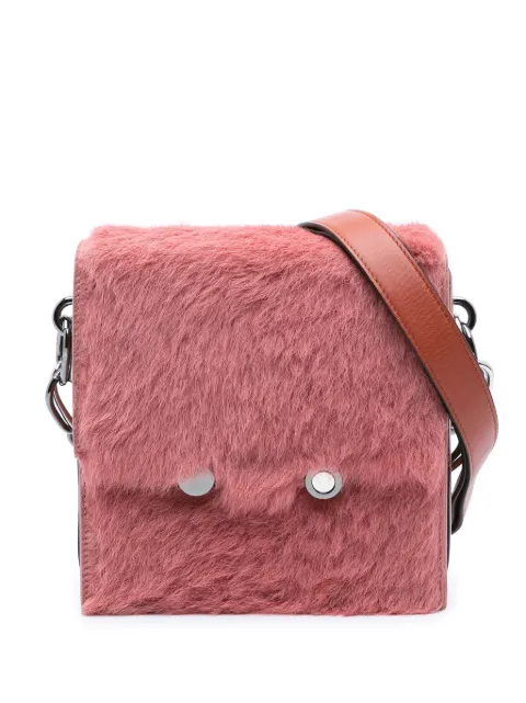 Marni Pre-Owned 2010-2025 Shearling Chain crossbody bag Pink 85AZ0F3XLG4WGI9O