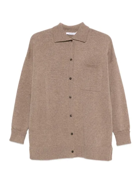 Max Mara buttoned chest-pocket cardigan Brown 2521346012600
