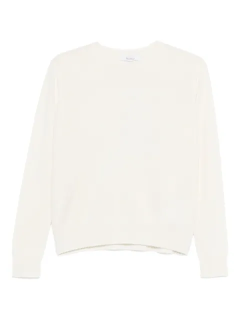 Max Mara round-neck long-sleeve sweater White 2521366012600