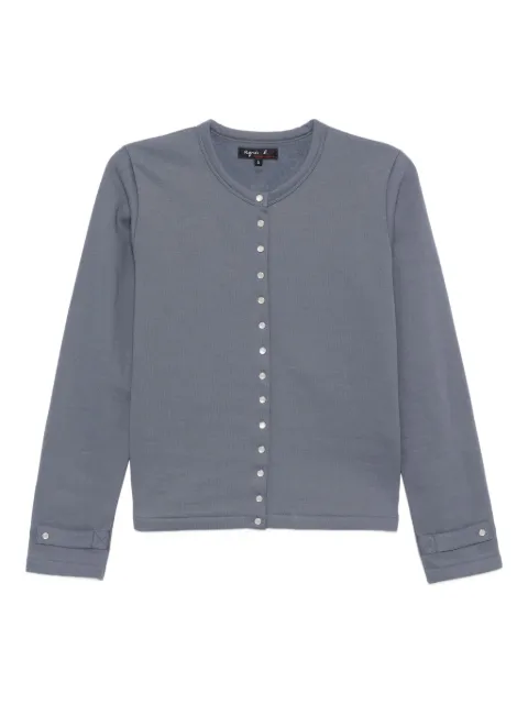 agnès b. snap cotton cardigan Blue EP32M434