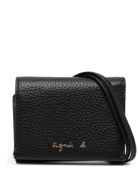 agnès b. tri-fold leather wallet Black P791VCZ1