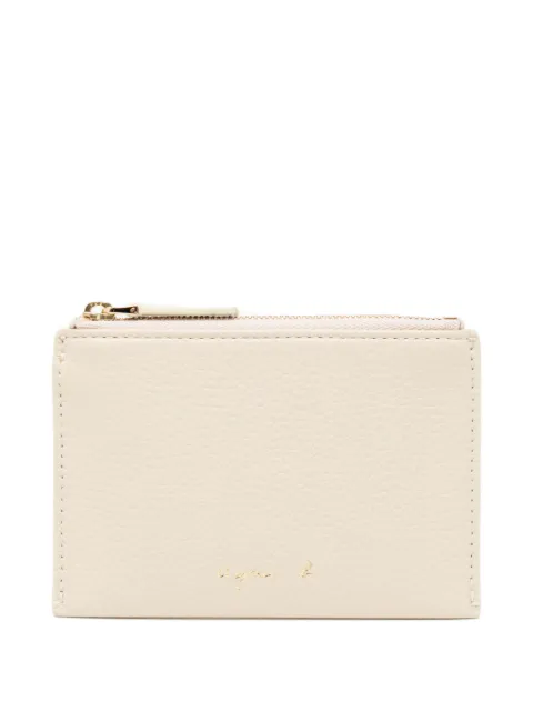 agnès b. logo-plaque leather wallet Neutrals P789VCZ1