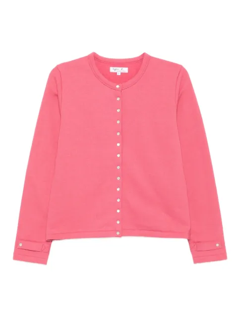 agnès b. snap cotton cardigan Pink EP32M434