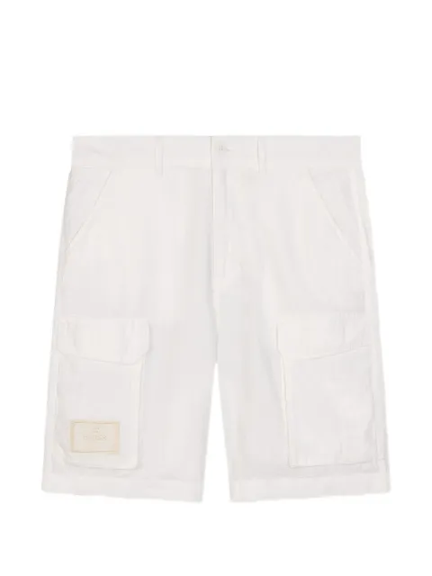 HOMIES MARBELLA logo-patch linen cargo shorts White H07009