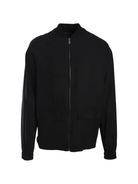 Gaëlle Paris strap-detail bomber jacket Black GAABM01311