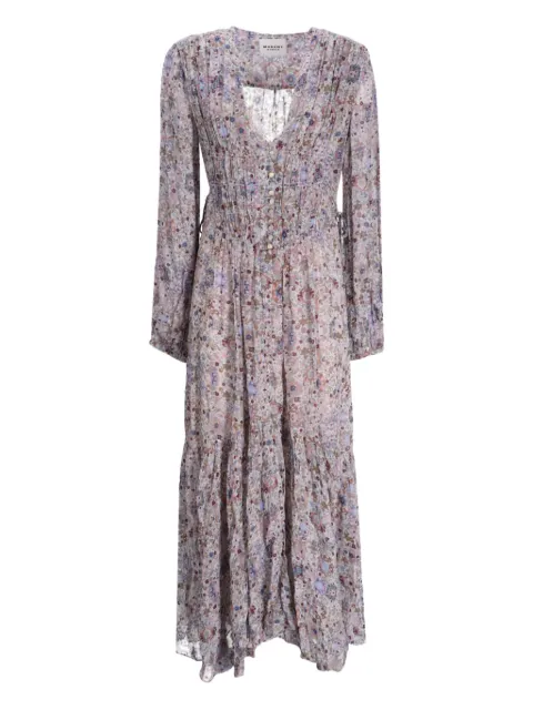 MARANT ÉTOILE floral-pattern maxi dress Purple RO0798FAC3J01E