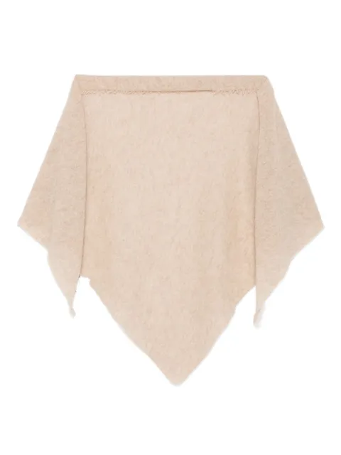 Faliero Sarti Chal Triax raw-edge triangular scarf Neutrals I262024